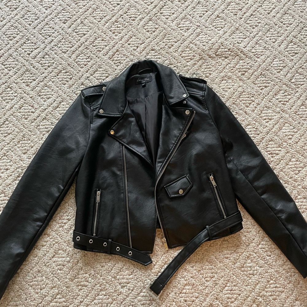 Faux Leather Jacket.
